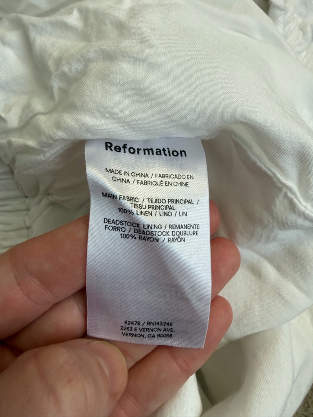 Reformation Mila White Linen Shorts - Picture 5 of 5